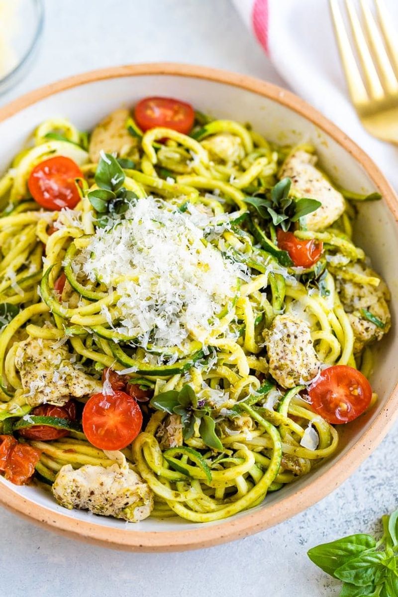 Zucchini Noodle Pesto Pasta