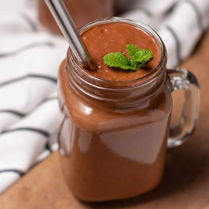 Chocolate Avocado Smoothie with Dark Chocolate Cake