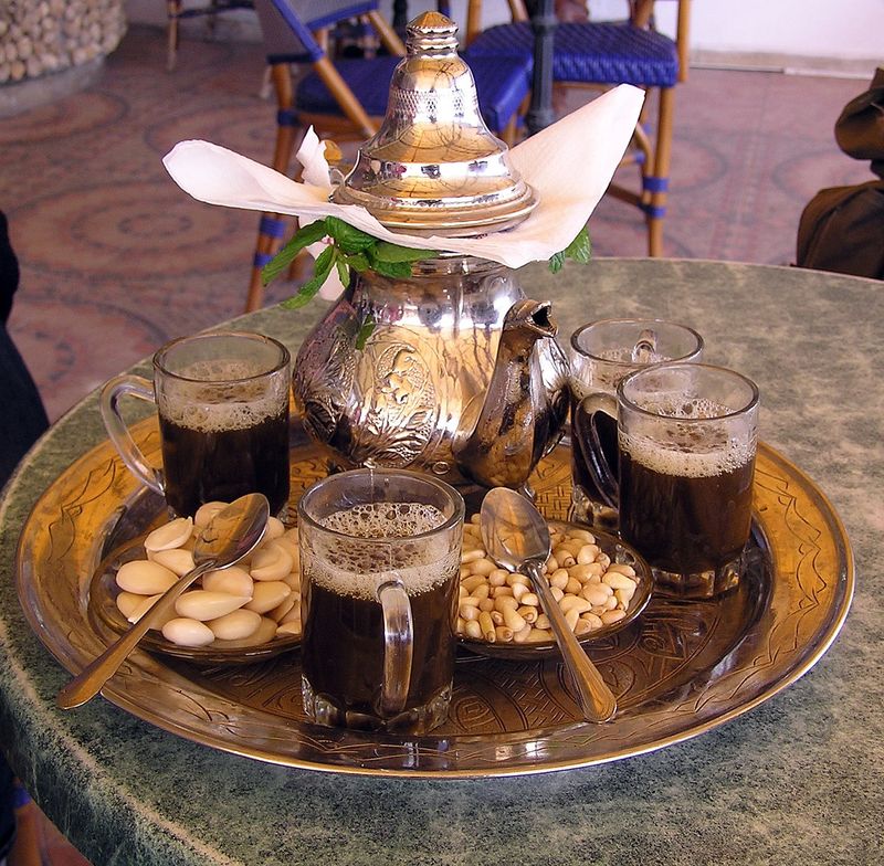 Drinking Herbal Teas After Meals (China, Morocco)