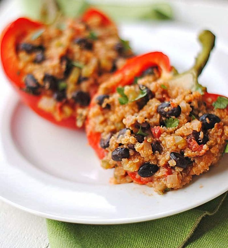 Quinoa-Stuffed Bell Peppers