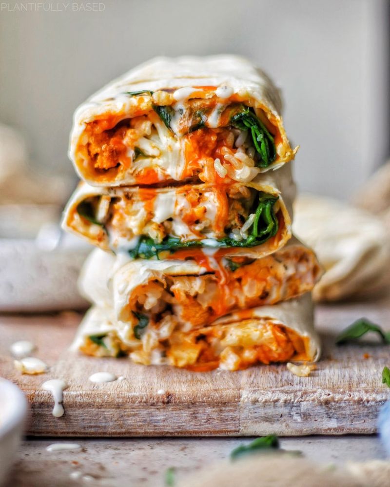 Cauliflower Buffalo Wraps