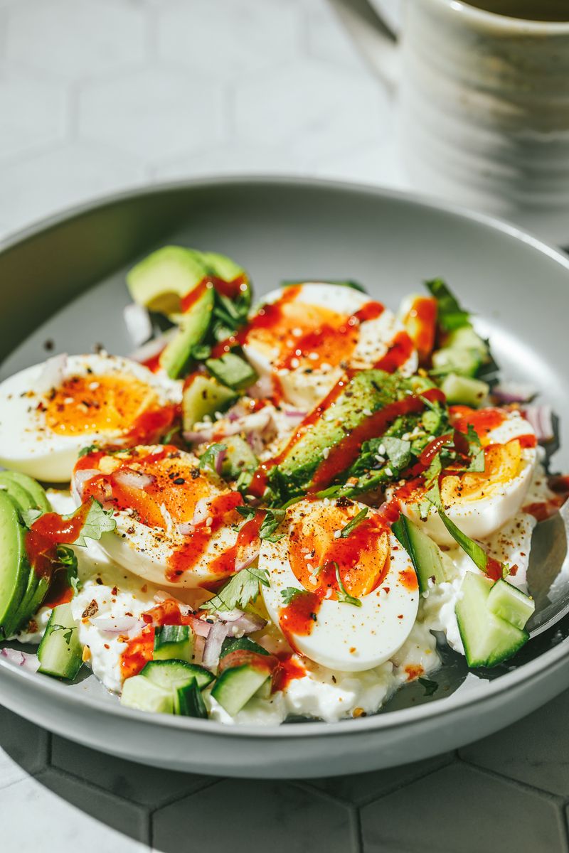 Hard-Boiled Eggs with Veggie Sticks and Guacamole
