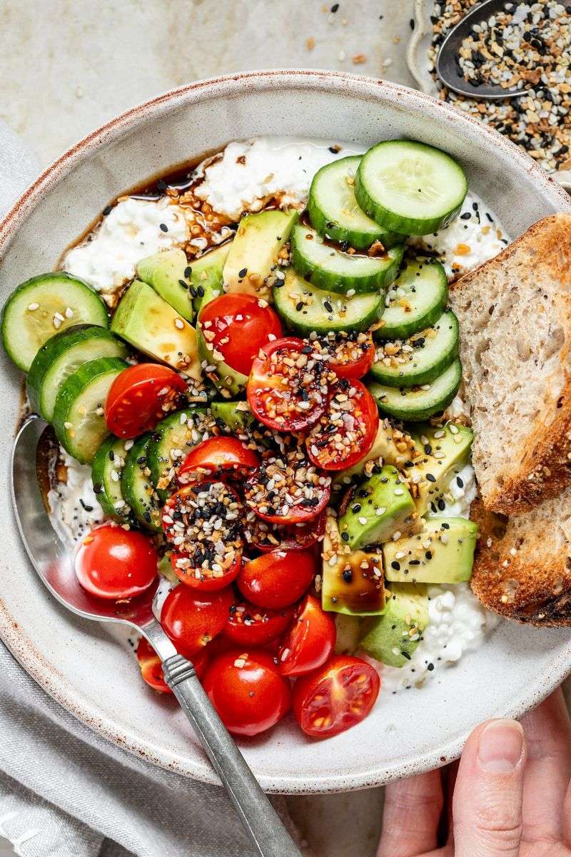 Savory Cottage Cheese Bowl