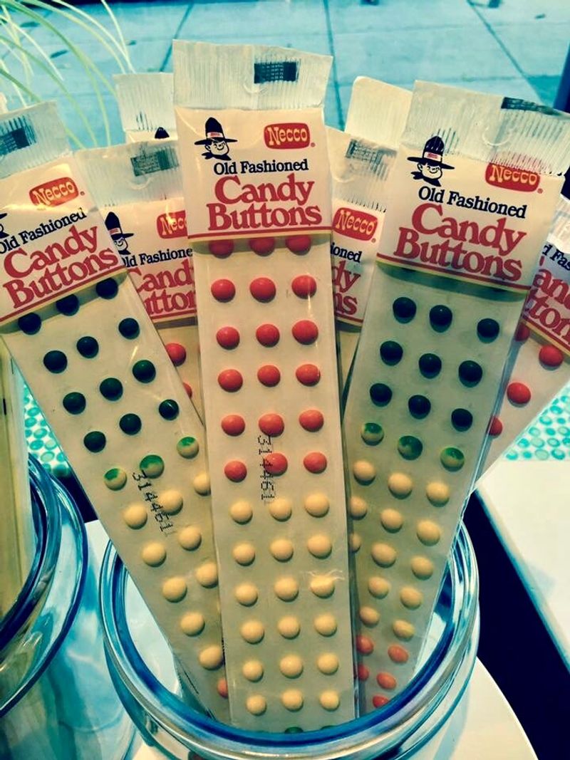 Candy Buttons on Paper