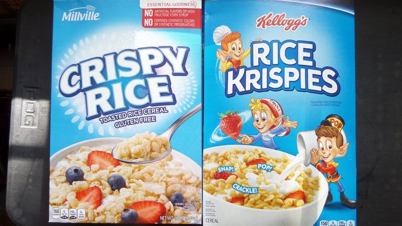 Millville Crispy Rice (vs. Kellogg’s Rice Krispies)