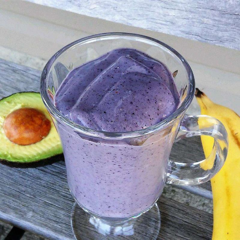 Berry Avocado Protein Smoothie