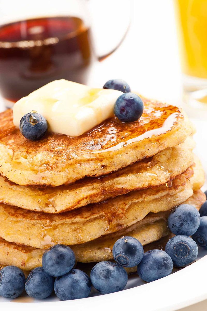 Cornmeal Pancakes with Maple Butter