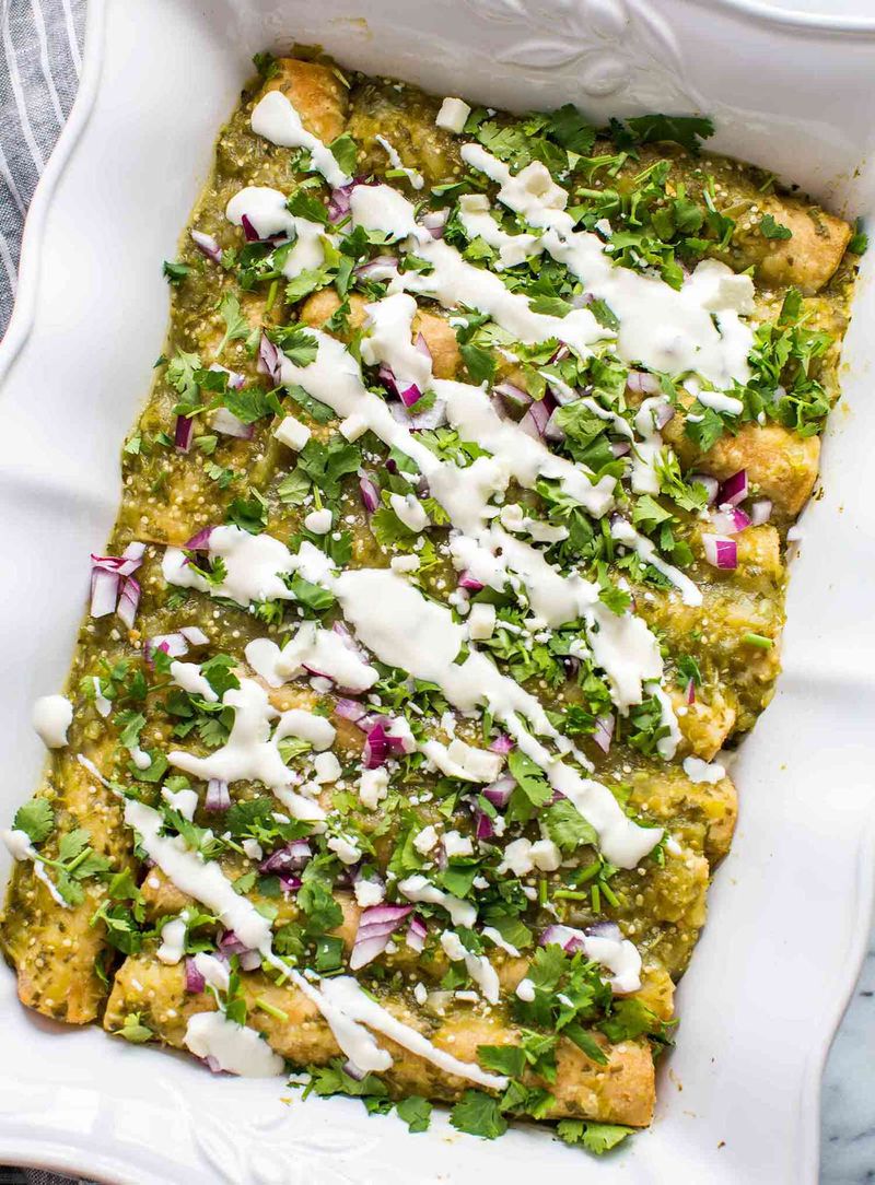 Chicken Enchiladas with Salsa Verde