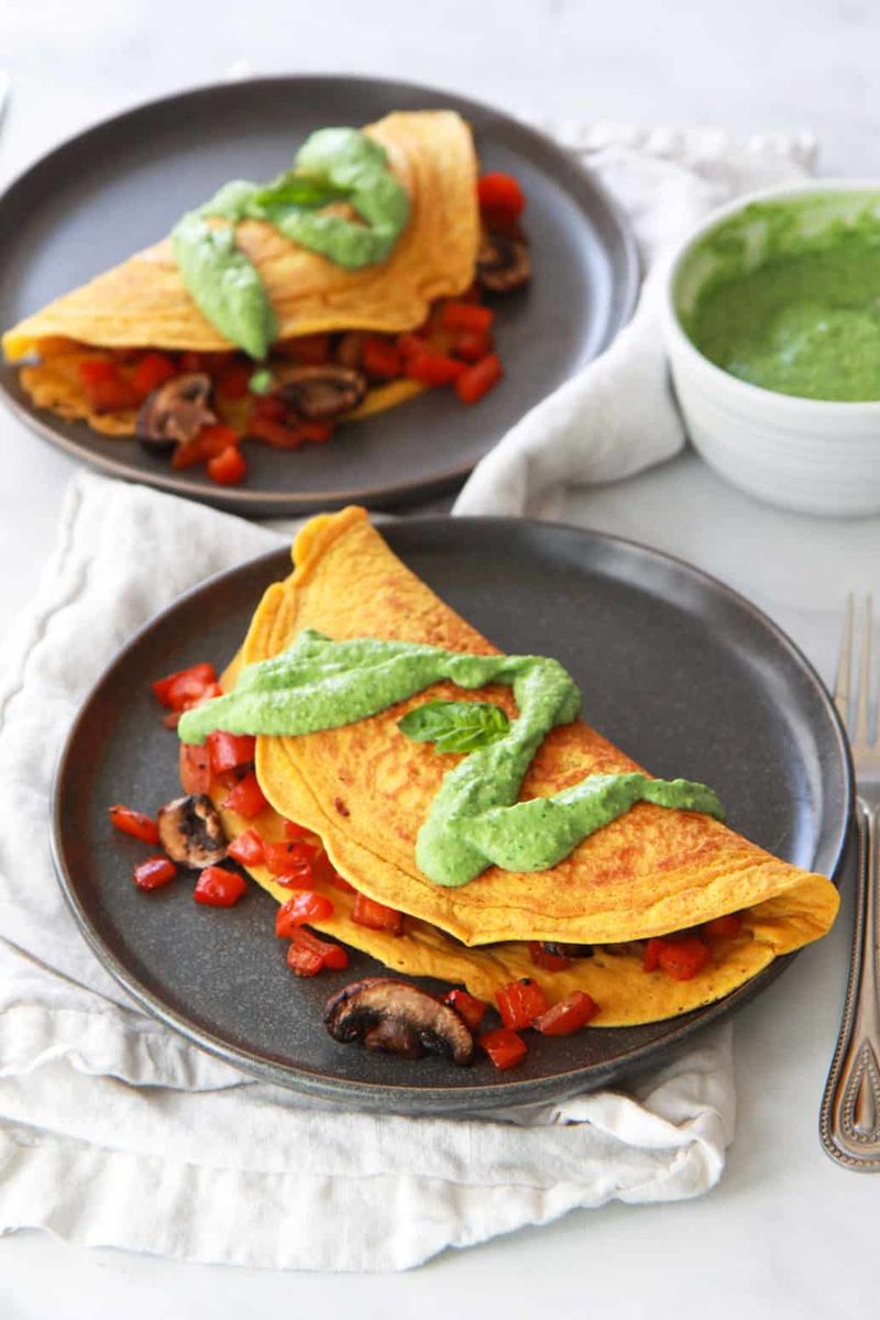 Chickpea Omelet Instead of Eggs
