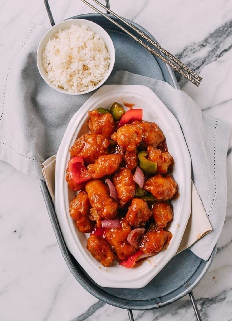 Sweet and Sour Chicken (Bright Red Version)