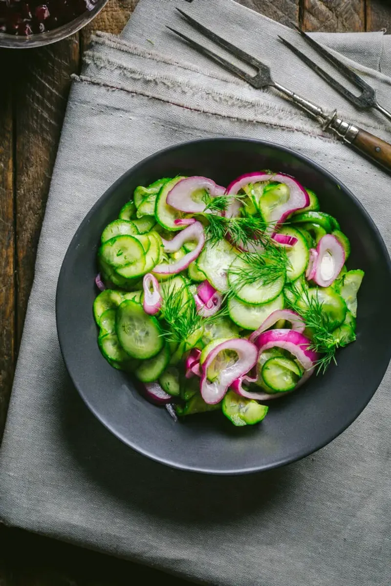 Classic Cucumber & Red Onion Salad