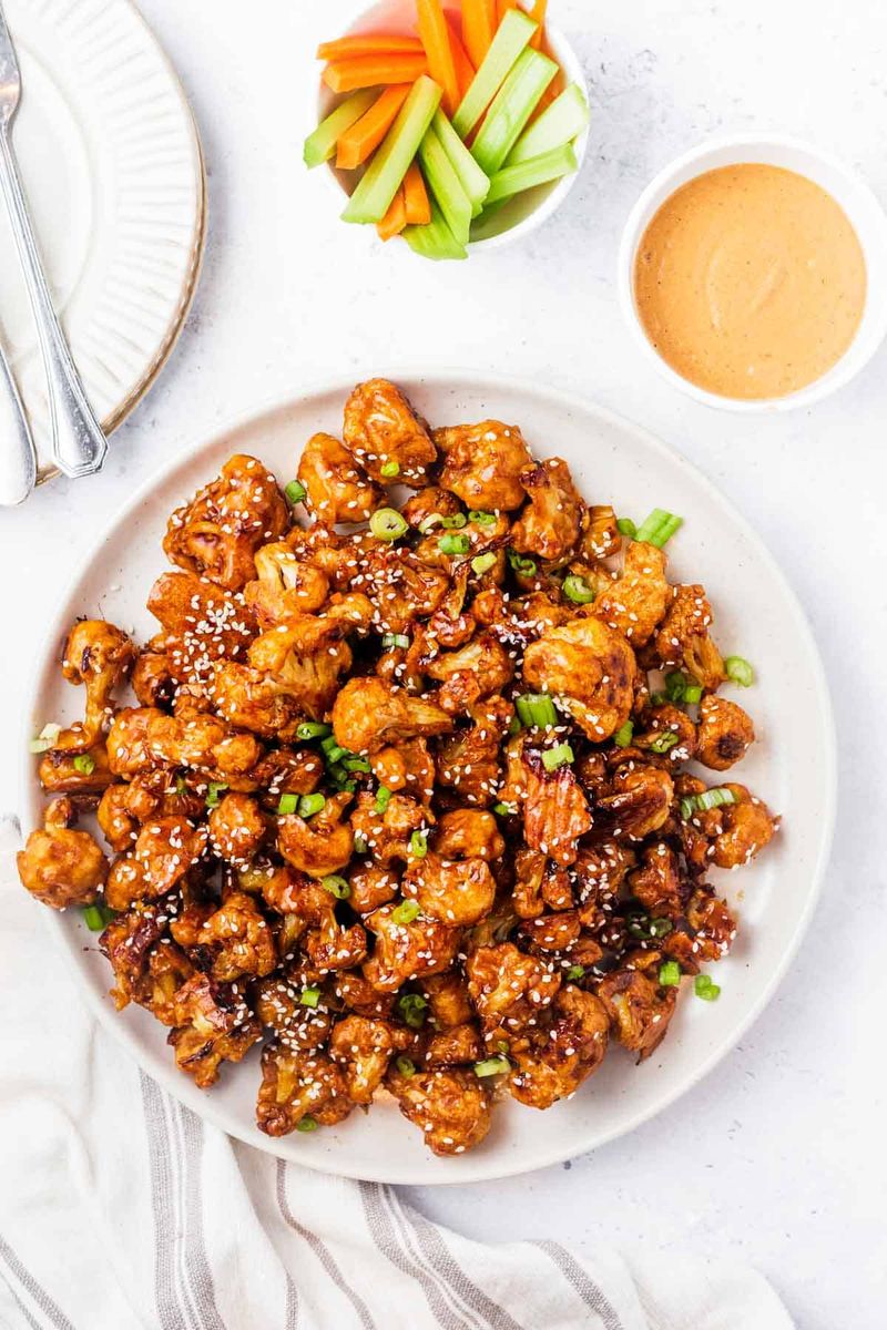 Honey Garlic Cauliflower Wings