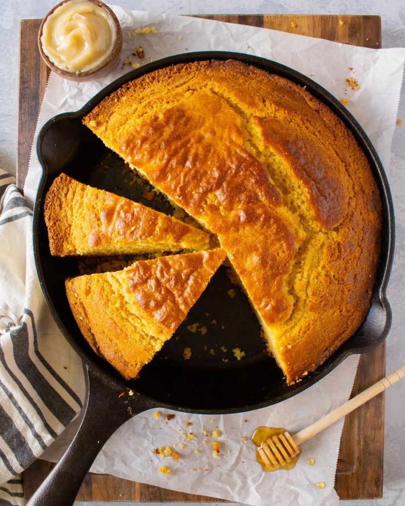 Skillet Cornbread with Honey Butter