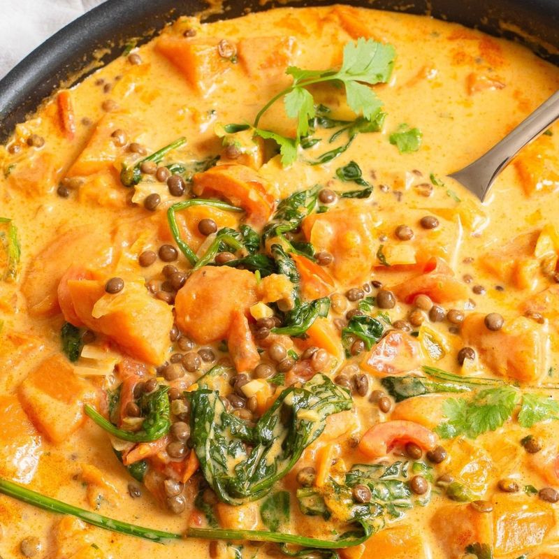 Potato and Lentil Curry with Aromatic Spices