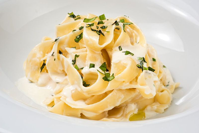 Boxed Pasta with Jarred Alfredo