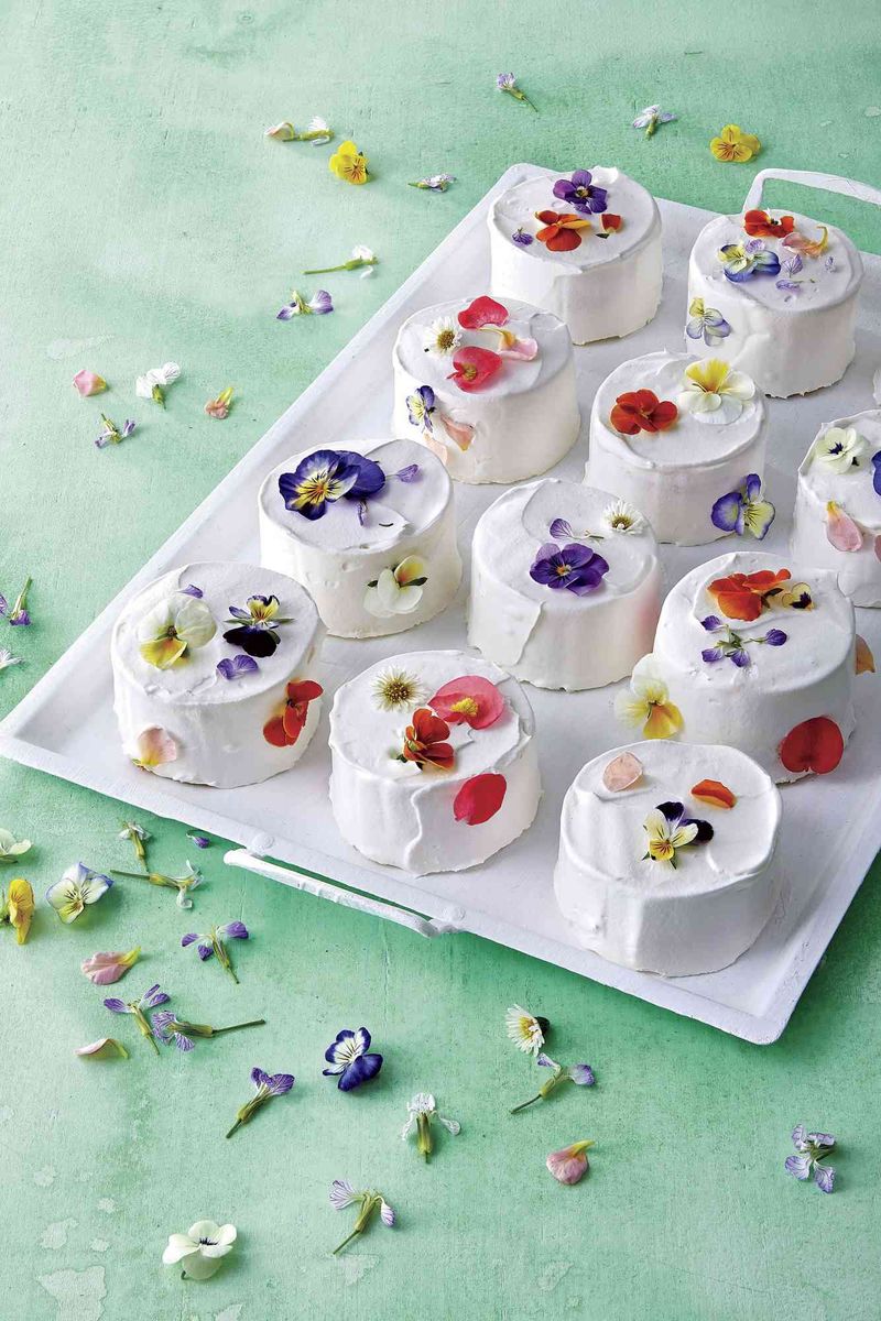 Edible Flowers on Microfoam Mousse