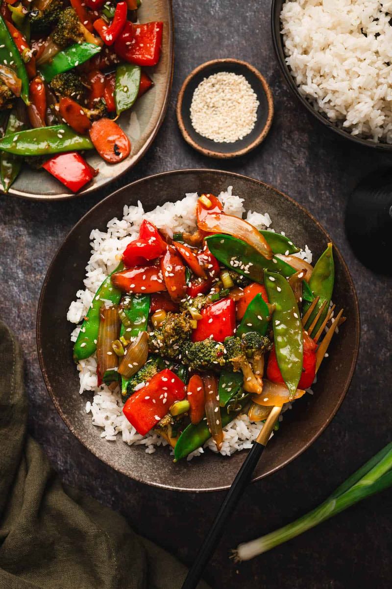 Overcooked Veggie Stir-Fries