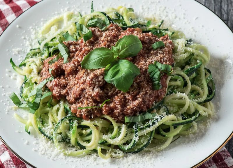 Zucchini Noodles with Jarred Marinara