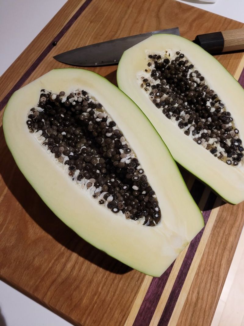 Unripe Green Papaya Served as Dessert