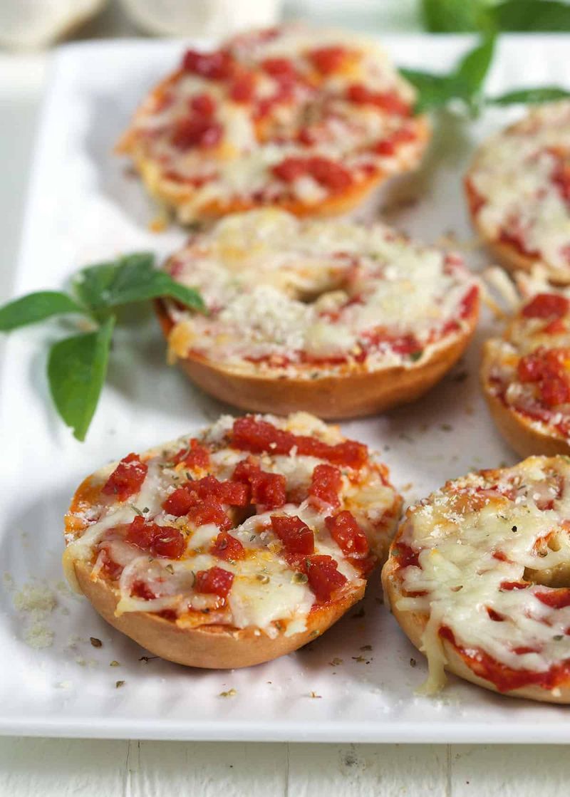 Mini Bagel Pizzas from the Freezer Aisle