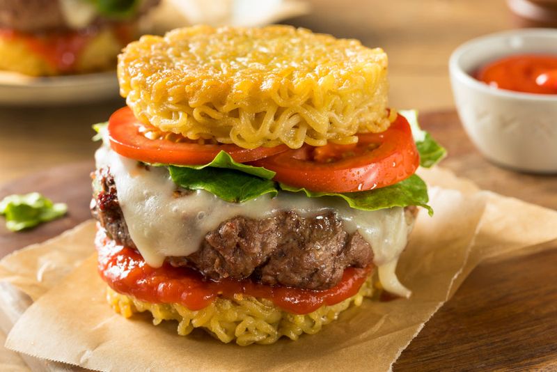 Rainbow Ramen Burgers