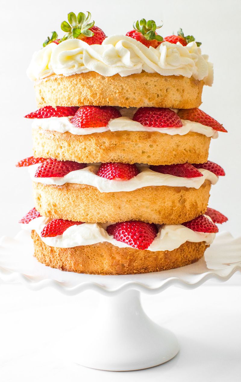 Tall Layer Cakes with Whipped Frosting