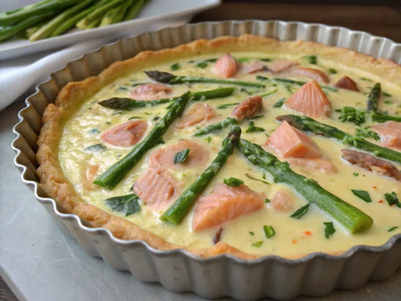 Salmon Asparagus Quiche