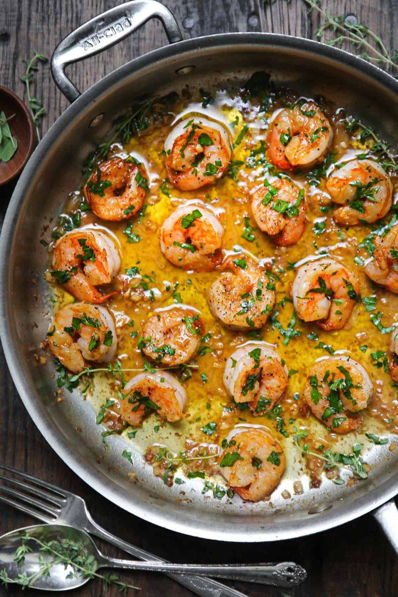 Garlic Butter Shrimp Skillet