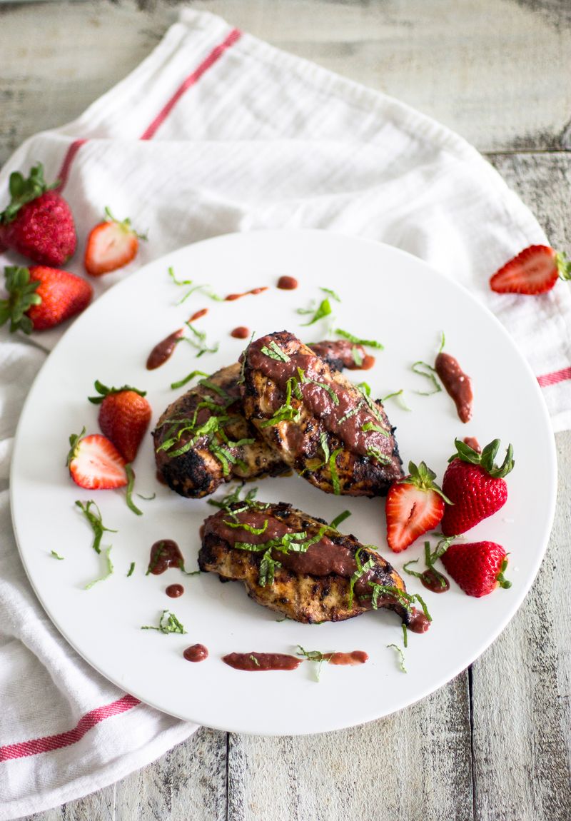 Grilled Chicken with Strawberry-Balsamic Glaze