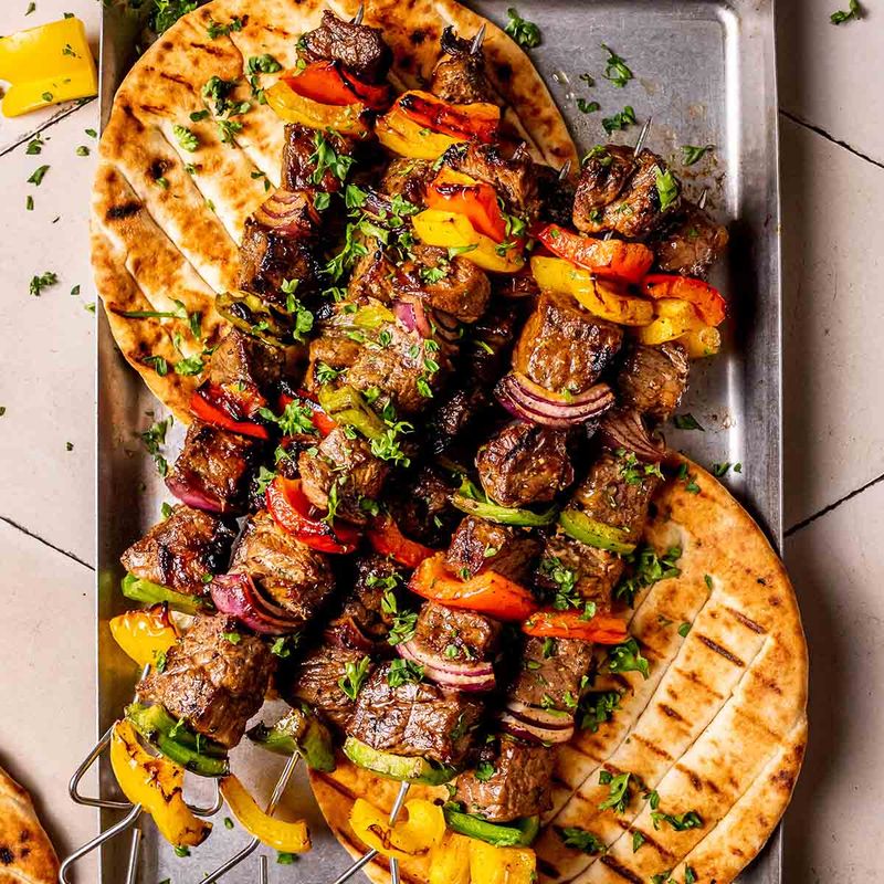 Beef Kabobs with Random Cut Stew Meat