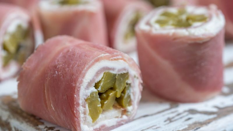 Bologna Roll-Ups with Pickles