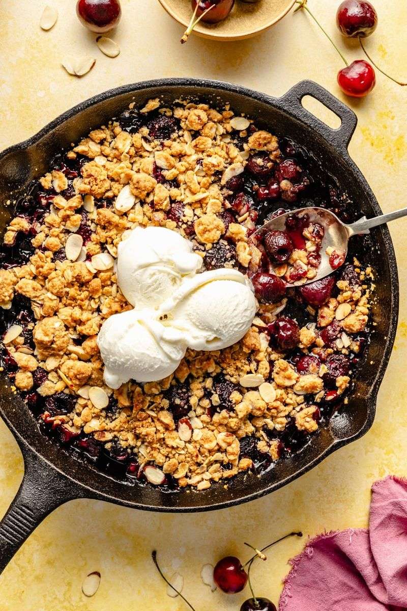 Cherry Almond Crumble