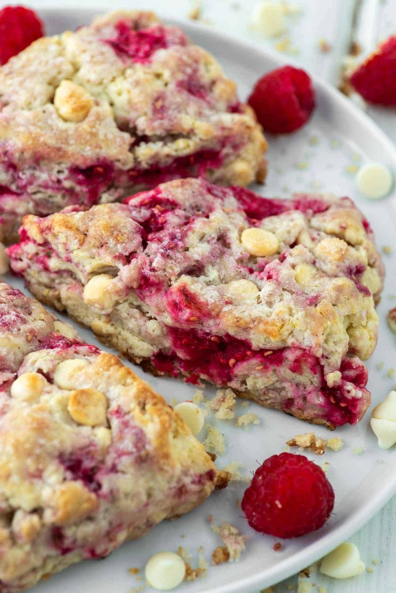 Raspberry White Chocolate Scones