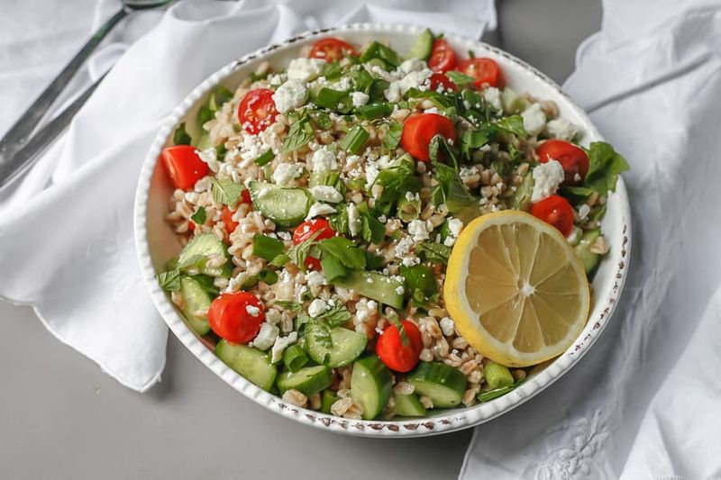 Herby Farro & Feta Salad