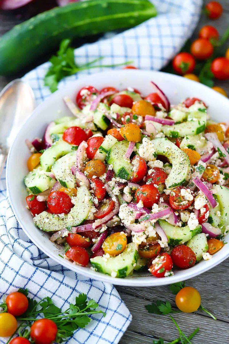 Cucumber Tomato Feta Salad