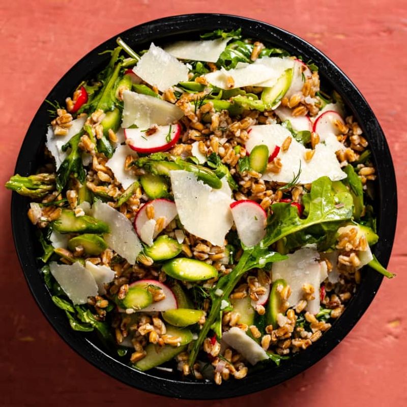 Herby Farro Salad with Radishes & Arugula