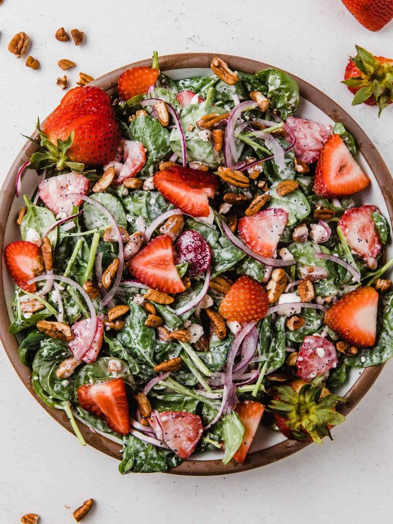 Strawberry Spinach Salad with Poppyseed Dressing