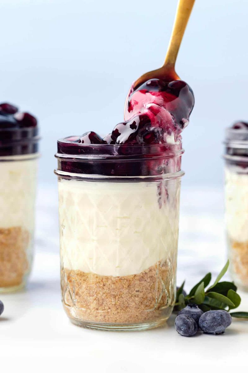 Deconstructed Cheesecake in a Jar