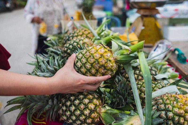 Smell the Bottom of a Pineapple