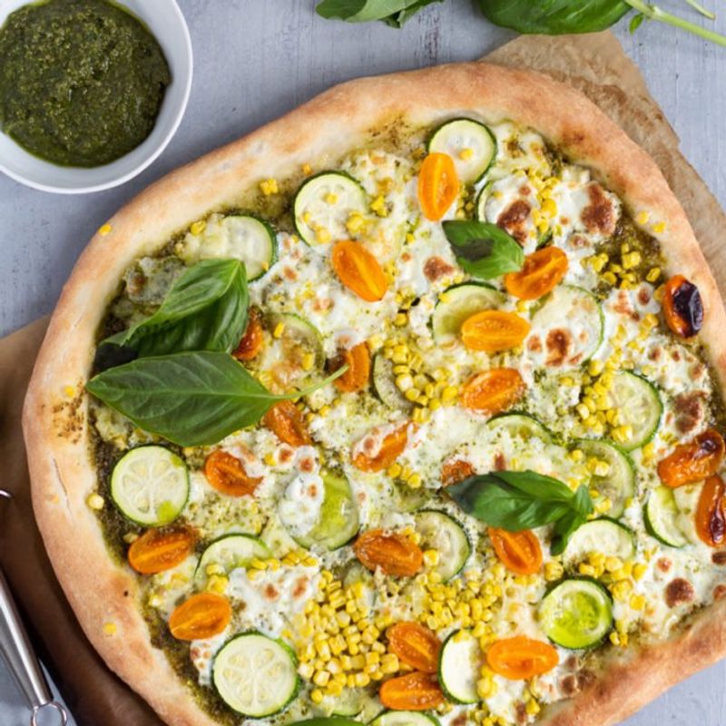 Pesto Veggie Pizza