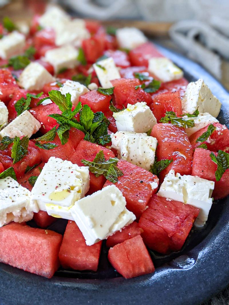 Watermelon Feta Mint Salad
