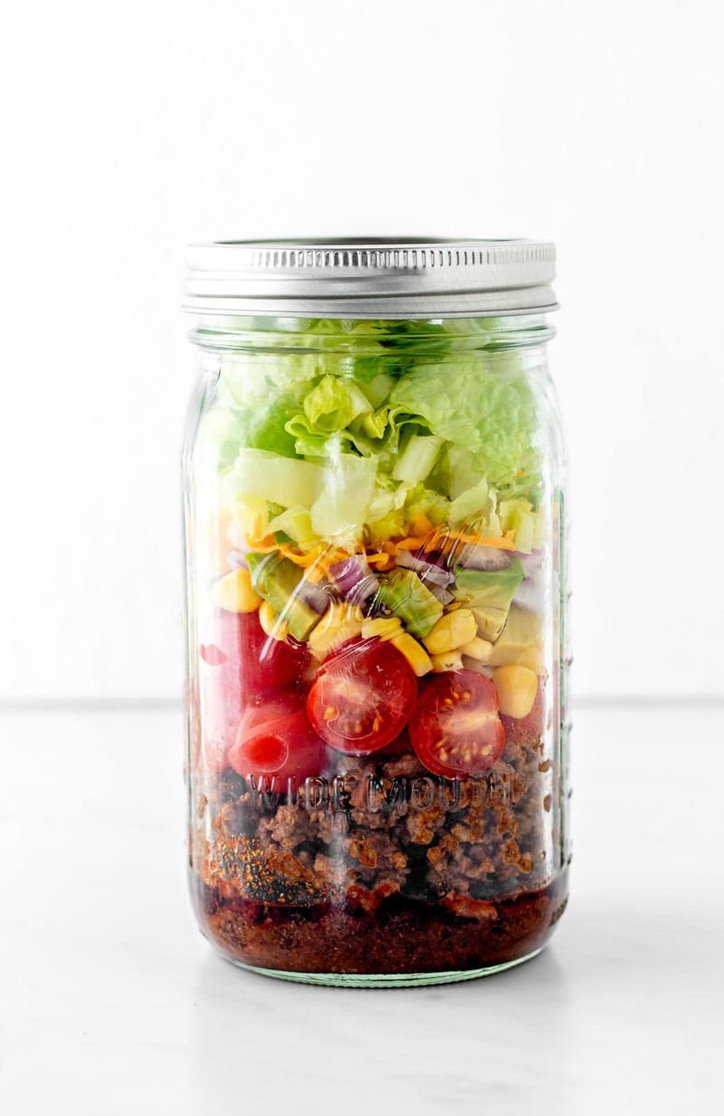 Mason Jar Taco Salad
