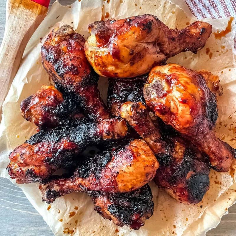 BBQ Sauce-Drenched Drumsticks