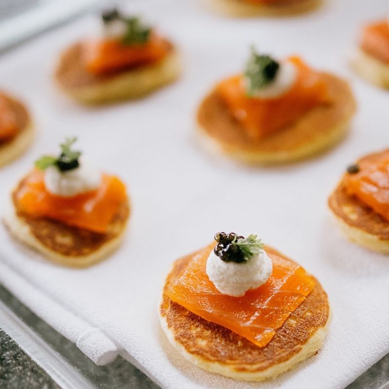 Blinis with Smoked Salmon & Crème Fraîche