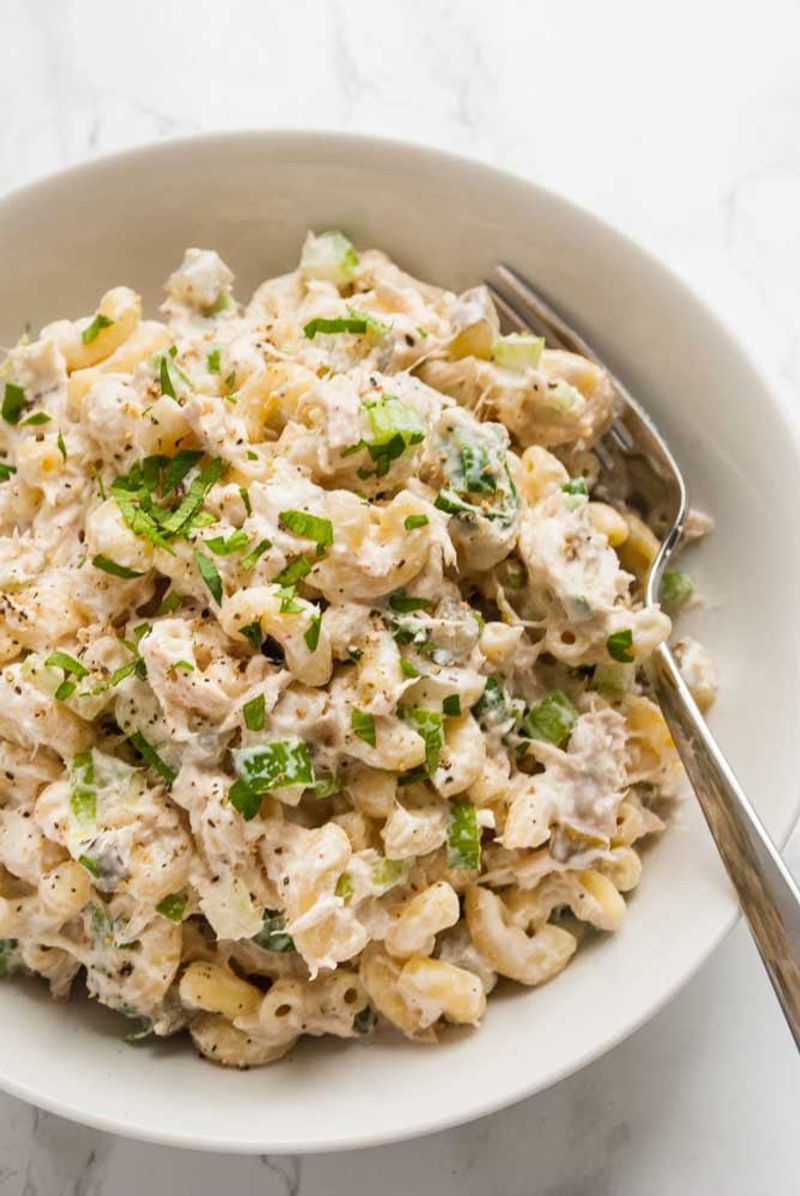 Cold Pasta Salad with Mayonnaise Surprise