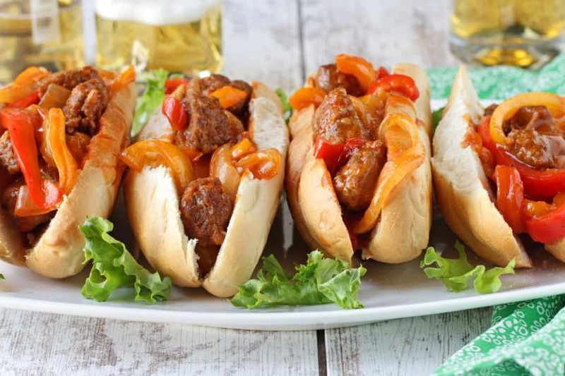 Grilled Sausage & Pepper Hoagies