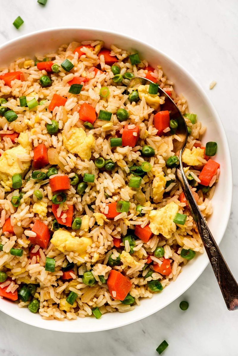 Veggie Fried Rice with Scrambled Eggs
