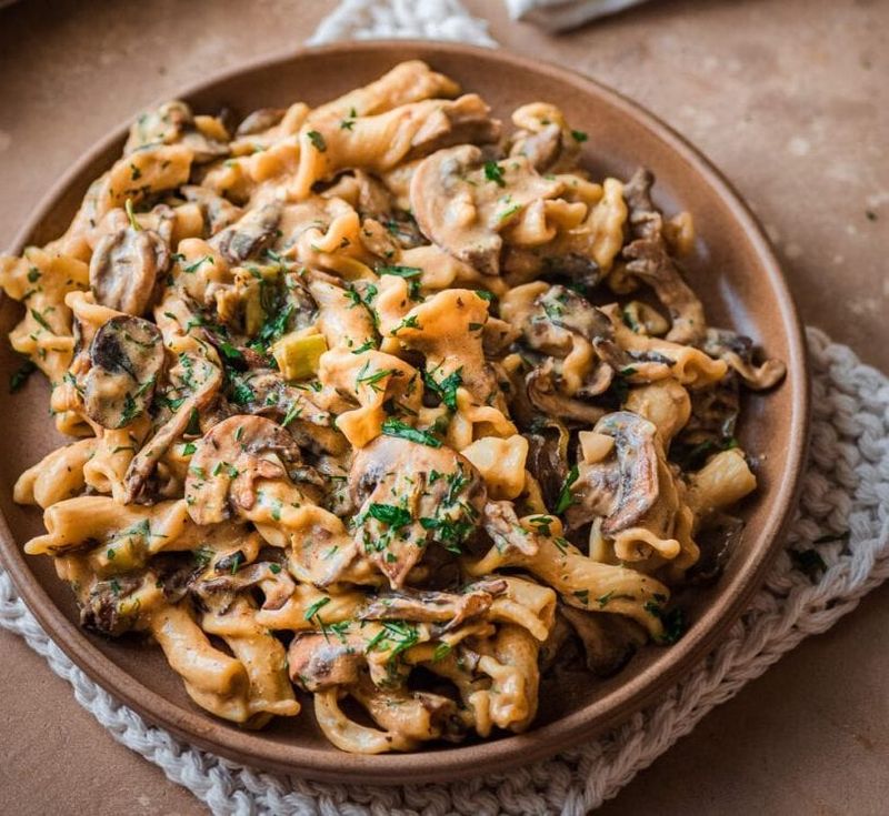 Mushroom Stroganoff Pasta