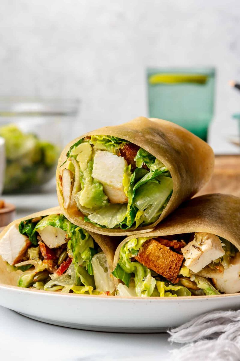 Rotisserie Chicken Caesar Wraps