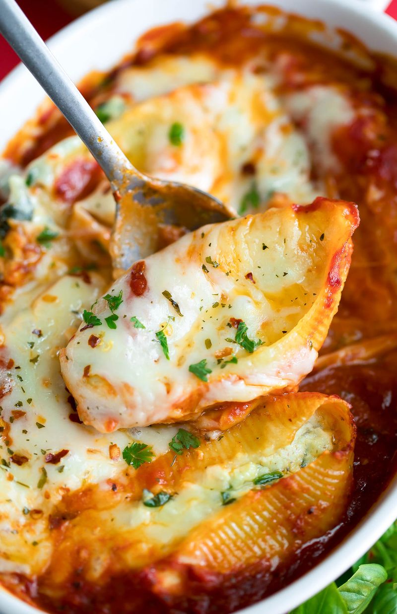 Chicken and Spinach Stuffed Shells